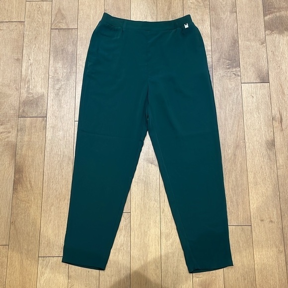 Ted Baker London Aliadd High Waist Pants Trousers Tapered Leg Pull On Green 6 - Picture 3 of 11